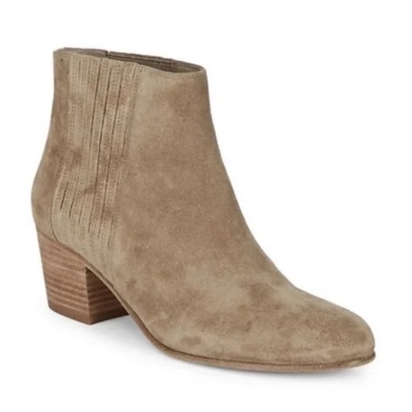 Vince Haider Suede Ankle Boots Taupe/Tan 8.5 NWOT - Picture 9 of 12